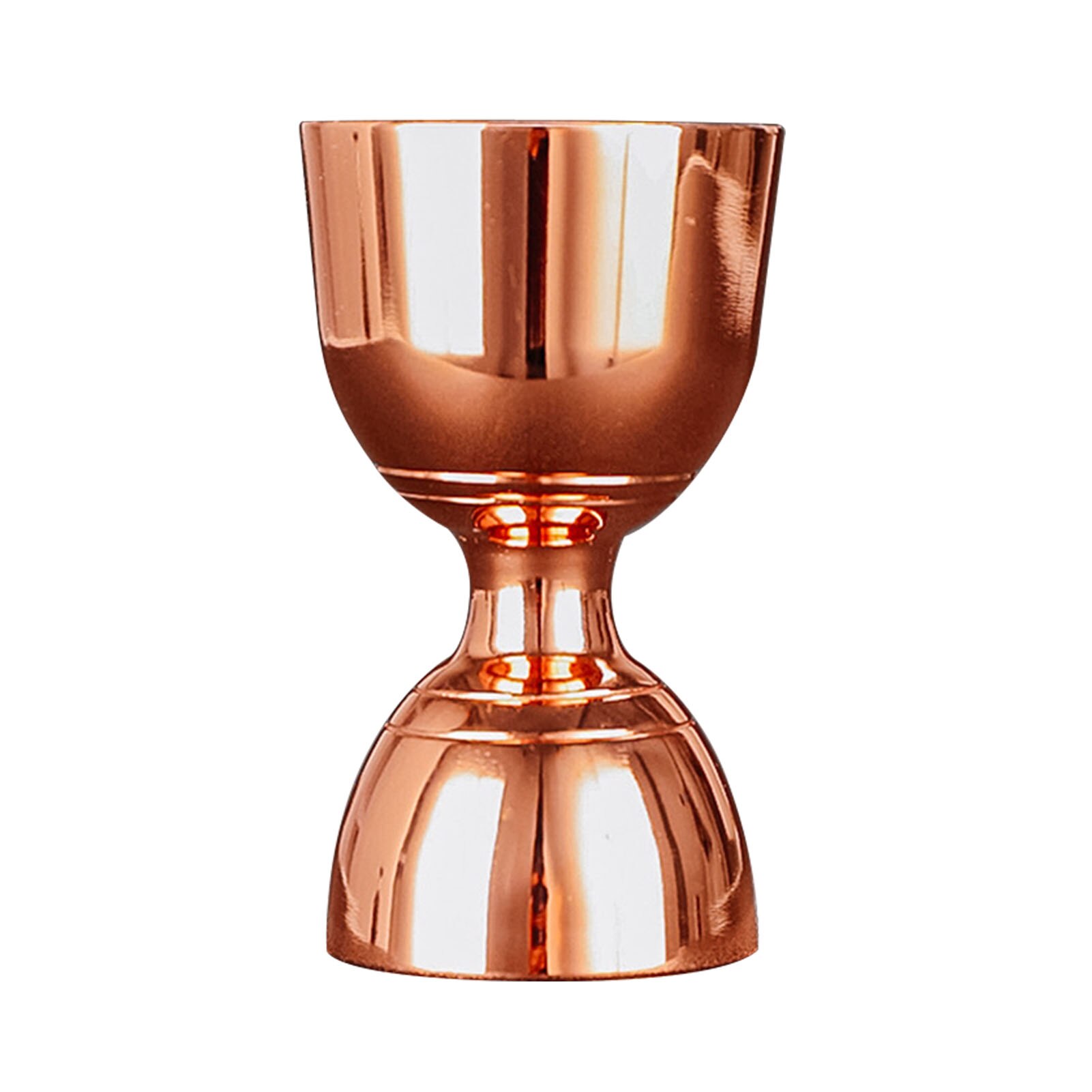 Bar jigger speil polert cocktail bartender festverktøy dobbelt hode målekopp kaffe rustfritt stål hjem: Coppery