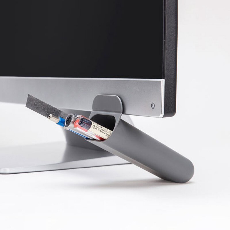 Pen Storage BoxNovel Desktop Monitor Pocket Pen Holder Multi-function Desk Stationery
