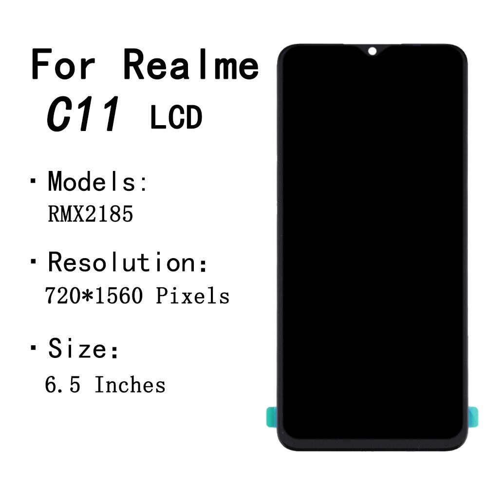 Original 6.5 &quot;Anzeige Für Realme C11 LCD RMX2185 RMX2189 RMX2180 LCD Anzeige Touchscreen Digitizer Montage Tafel Ersatz