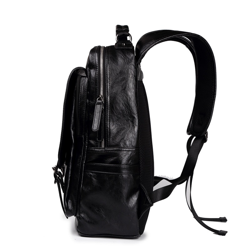 Männer Frauen Wasserdichte Leder Rucksack Dicken PU-Leder Reise Rucksack Schul Männlichen Laptop Rucksack mochila Taschen