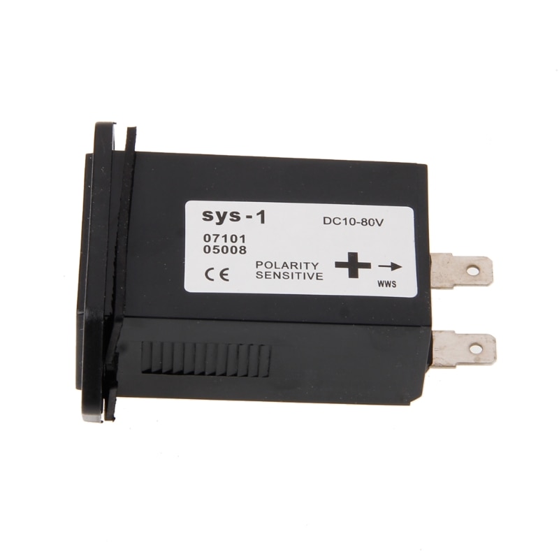 Generator Sealed Hour Meter Counter Tractor Truck Hourmeter Rectangle DC 10V-80V for Boats Trucks Tractors Cars