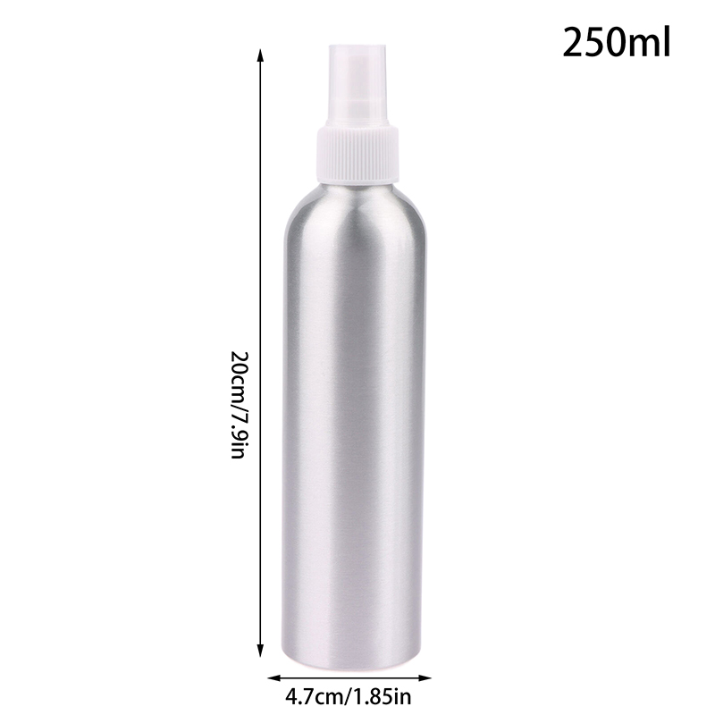30/50/100/120/150/250/500ml flaconi spray vuoti in alluminio, flaconi cosmetici, mini flaconi atomizzatori in metallo, formato da viaggio per cosmetici: Chiaro