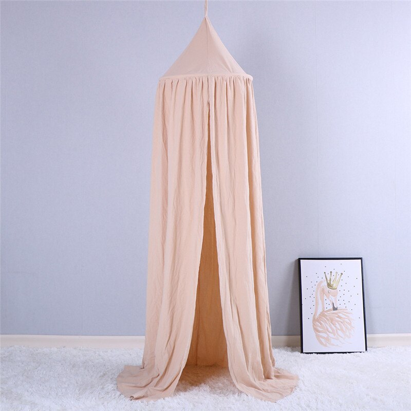 Moustiquaire bébé lit baldaquin tente rideau suspendu dôme literie fille princesse moustiquaire chambre décor pour bébé literie accessoires: Beige