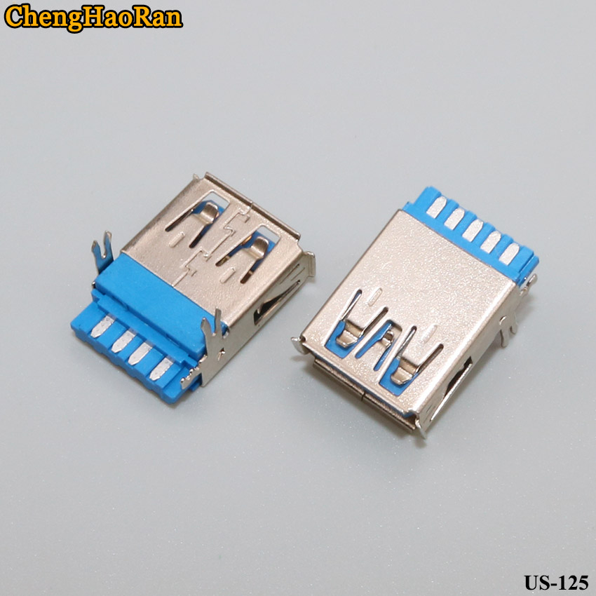 ChengHaoRan 2 teile/los USB EINE weibliche AF 3,0 draht blau kunststoff USB super high speed stecker stecker USB3.0 hohe geschwindigkeit weibliche