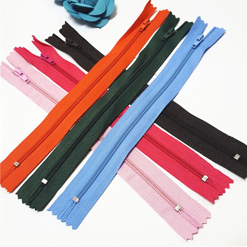 10 Pcs Mix Farbe Lange Unsichtbar Tasche Tailor Kanalisation Reißverschlüsse Geschlossen Ende Schneider Quilt Crafter Nylon Spule 8 Zoll handwerk DIY Zipper