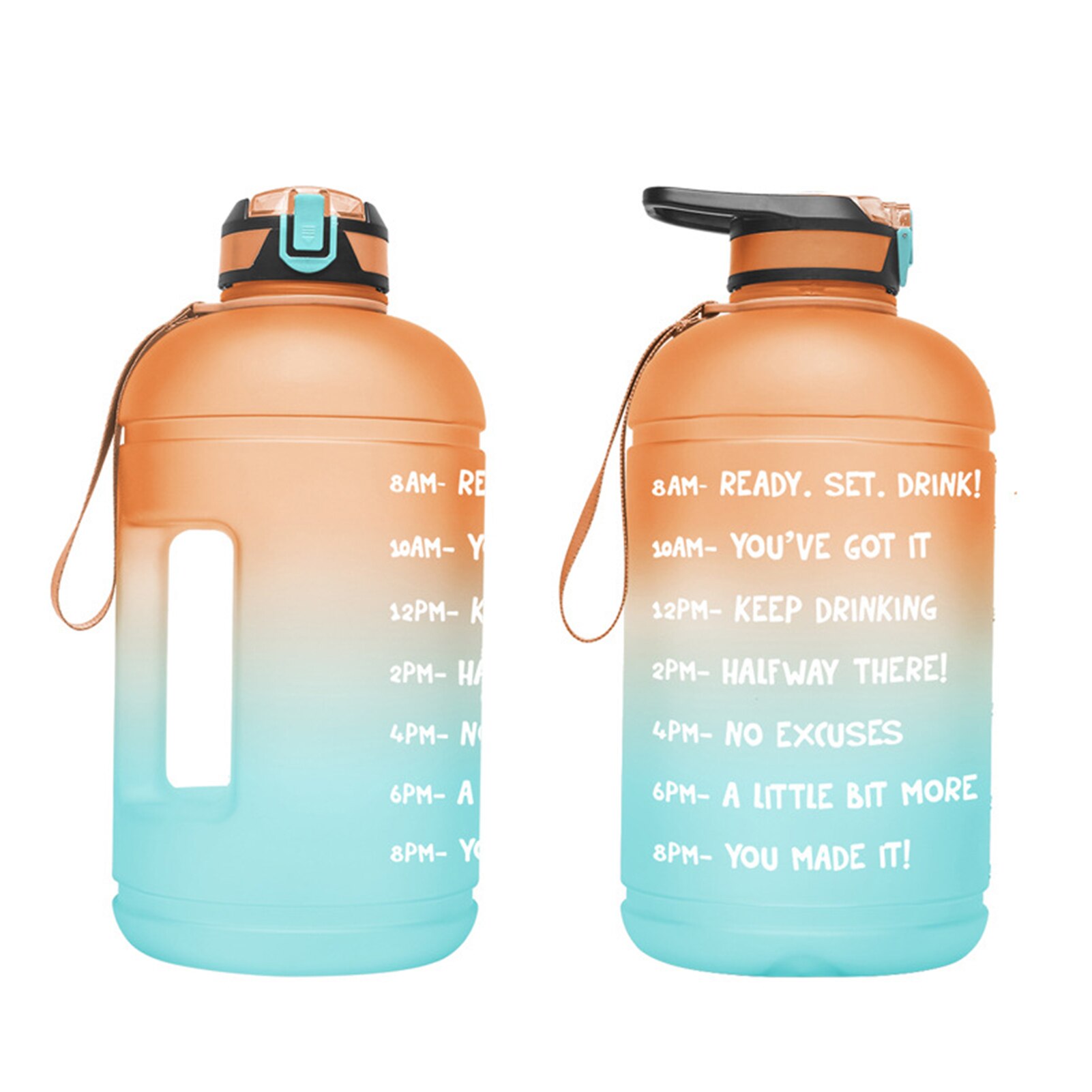 Water Fles 1 Gallon 3.78L Met Stro Plastic Grote Capaciteit Gym Fitness Sport Fles Bpa Gratis Voor Camping Wandelen: B 3.78L