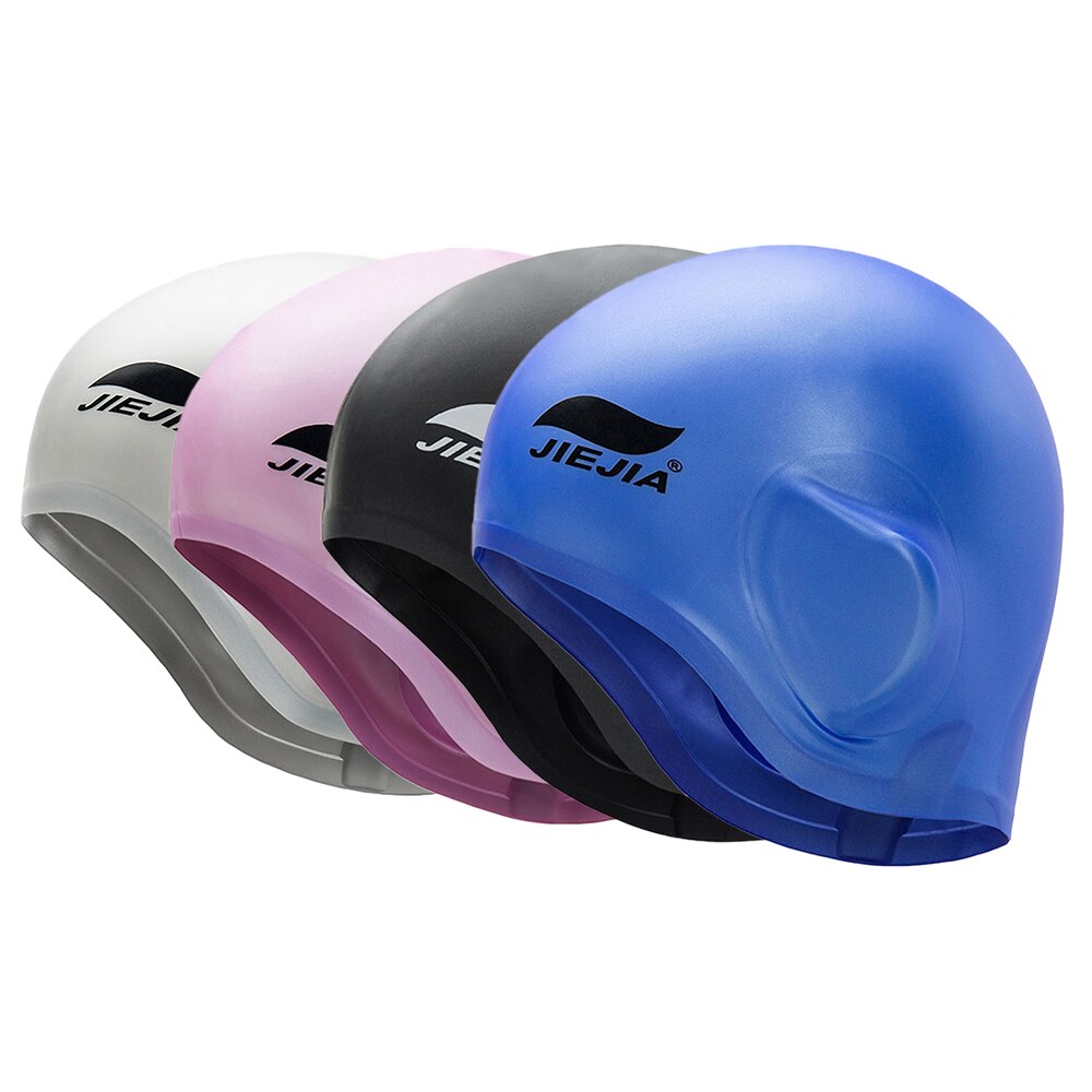 Gorro de natación de silicona 3D, protección ergonómica para los oídos, con Clip para la nariz y tapones para los oídos, unisex