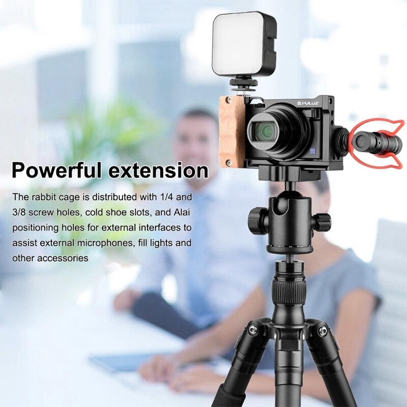 Ttkk Puluz Aluminium Camera Video Kooi Stabilisator Voor Sony RX100 Vi/Vii Handvat Dslr Steadycam Rig 1/4 en 3/8 Threade