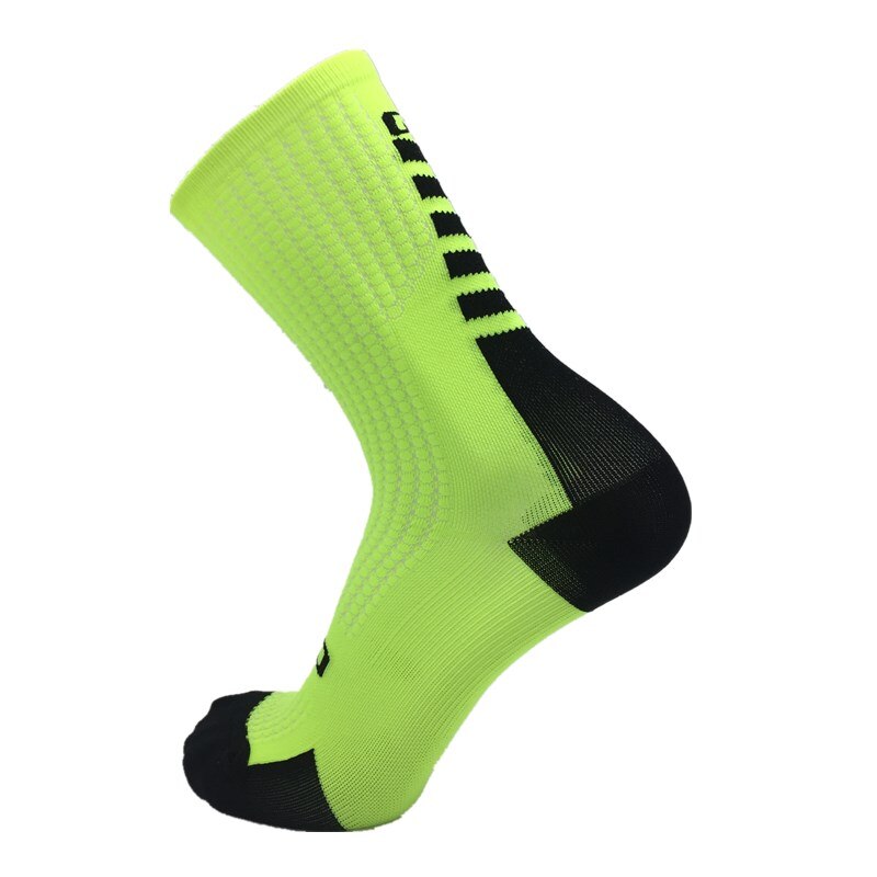 Calcetines de compresión para hombre, medias de para deportes al aire libre, baloncesto, ciclismo, novedad: Verde