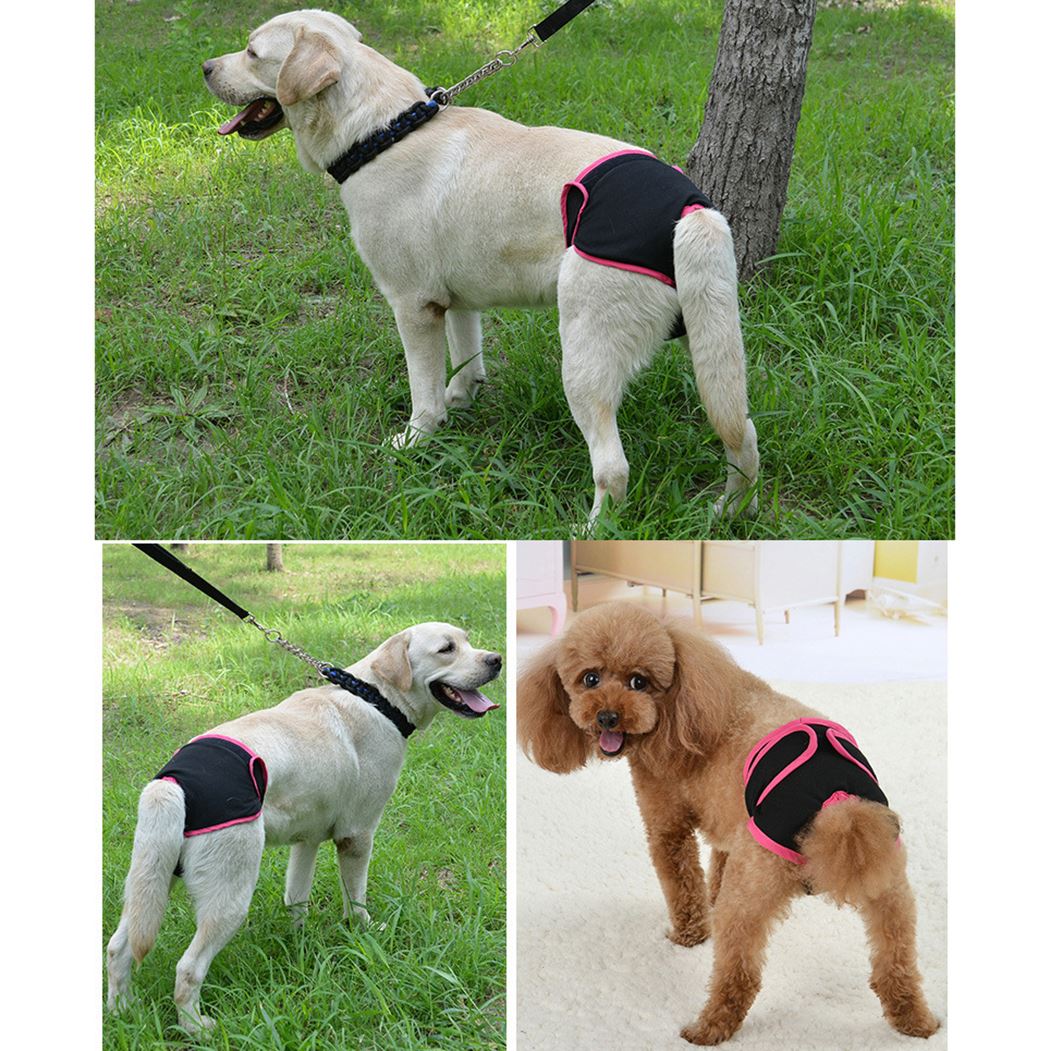 Pure Cotton Dog Diaper Reusable Adjustable Pet Diaper Dog Sanitary Pantie For Female Dogs Pet Cleaning Supplies