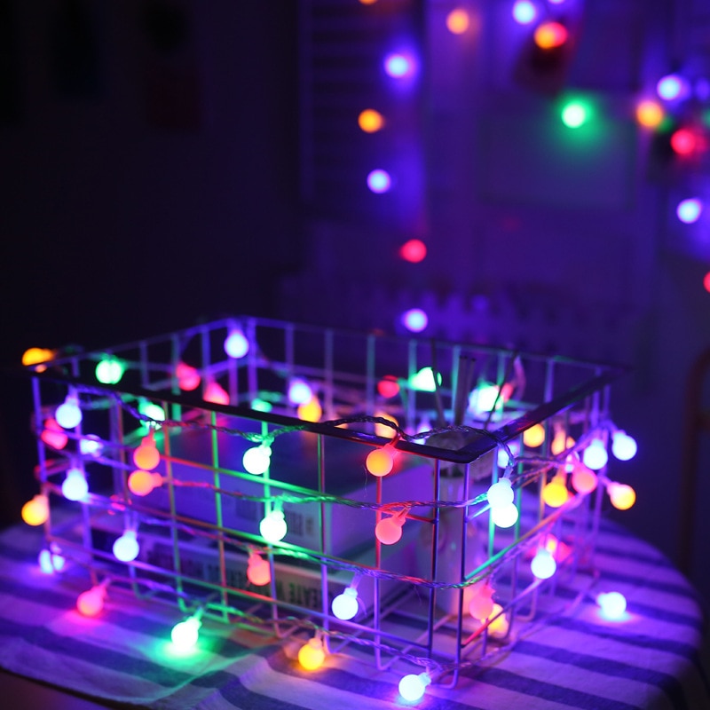 Bruiloft Decor Festoen Led String Lights Battery Power Kerst Led Bal Guirlande Verlichting Decoratie Boom Lichten Outdoor