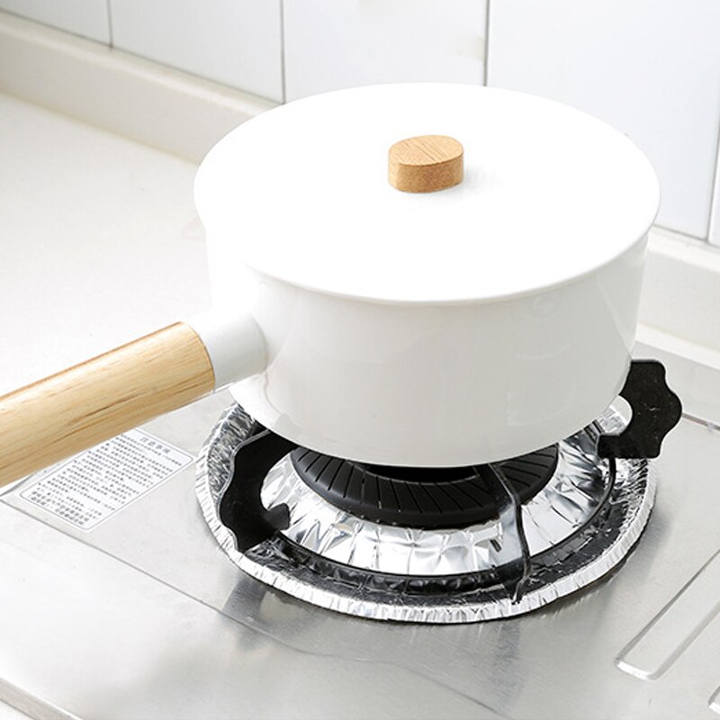 10 teile/los Küche Herde Brenner Abdeckung Dicken Gasherd Runde Protektoren Cooke Herde Schutz Aluminium Folie Papier