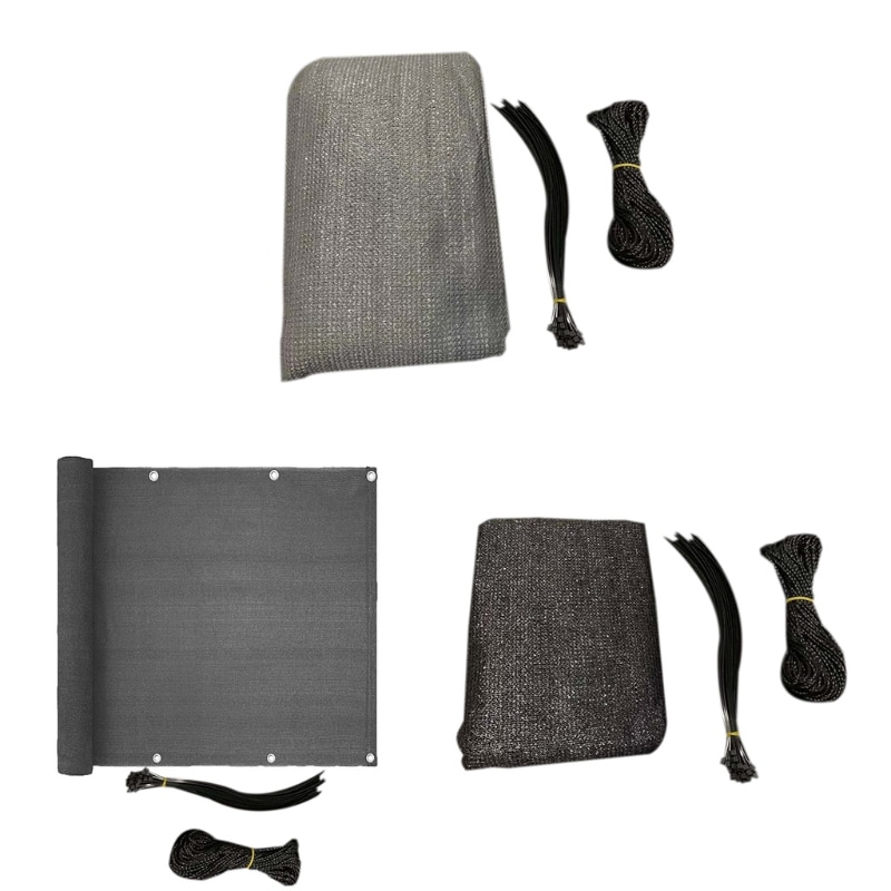 Black/Grey Balcony Privacy Cover Mesh For Home Yard Courtyard Patio Balcony Garden Cover Summer Sun Protect Outdoor