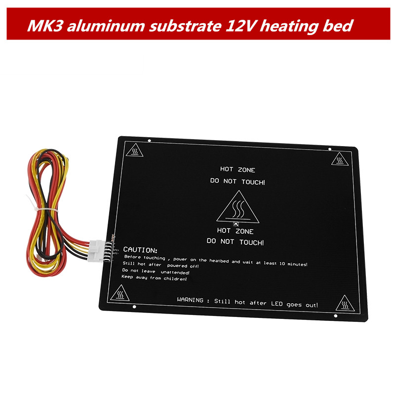 3D printer bed MK3 aluminum substrate 12V heating bed 220x280x3mm printing platform upgrade
