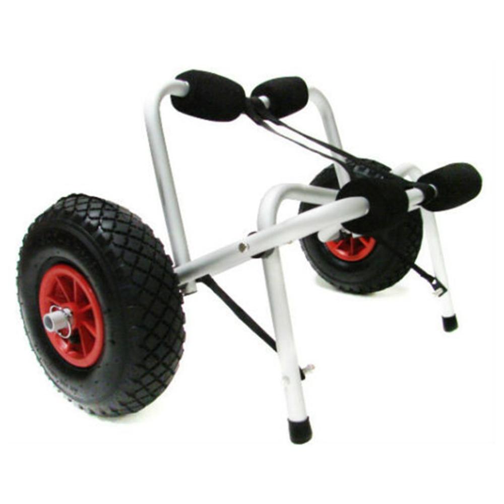 Aluminum Kayak Trailer Portable Foldable Kayak Bracket Trailer Inflatable Wheel Kayak Cart: Default Title