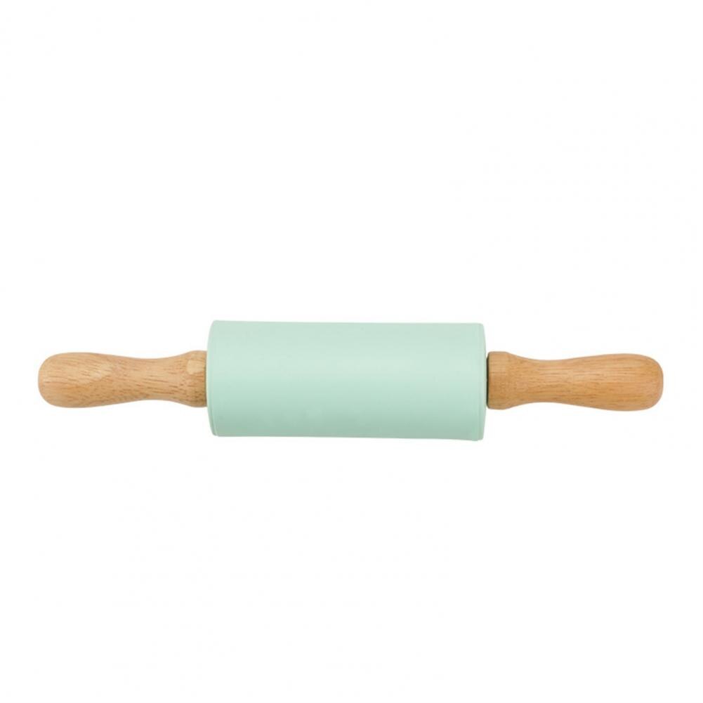 Modern Baking Roller Silicone Dough Roller Non-stick Widely Application Noodle Biscuit Rolling Pin: Mint Green