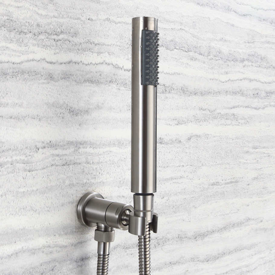 stainless steel hand-held shower shower nozzle circular cylinder shower bibcock Bathroom Handheld Shower Head Bath Sprinkler: B