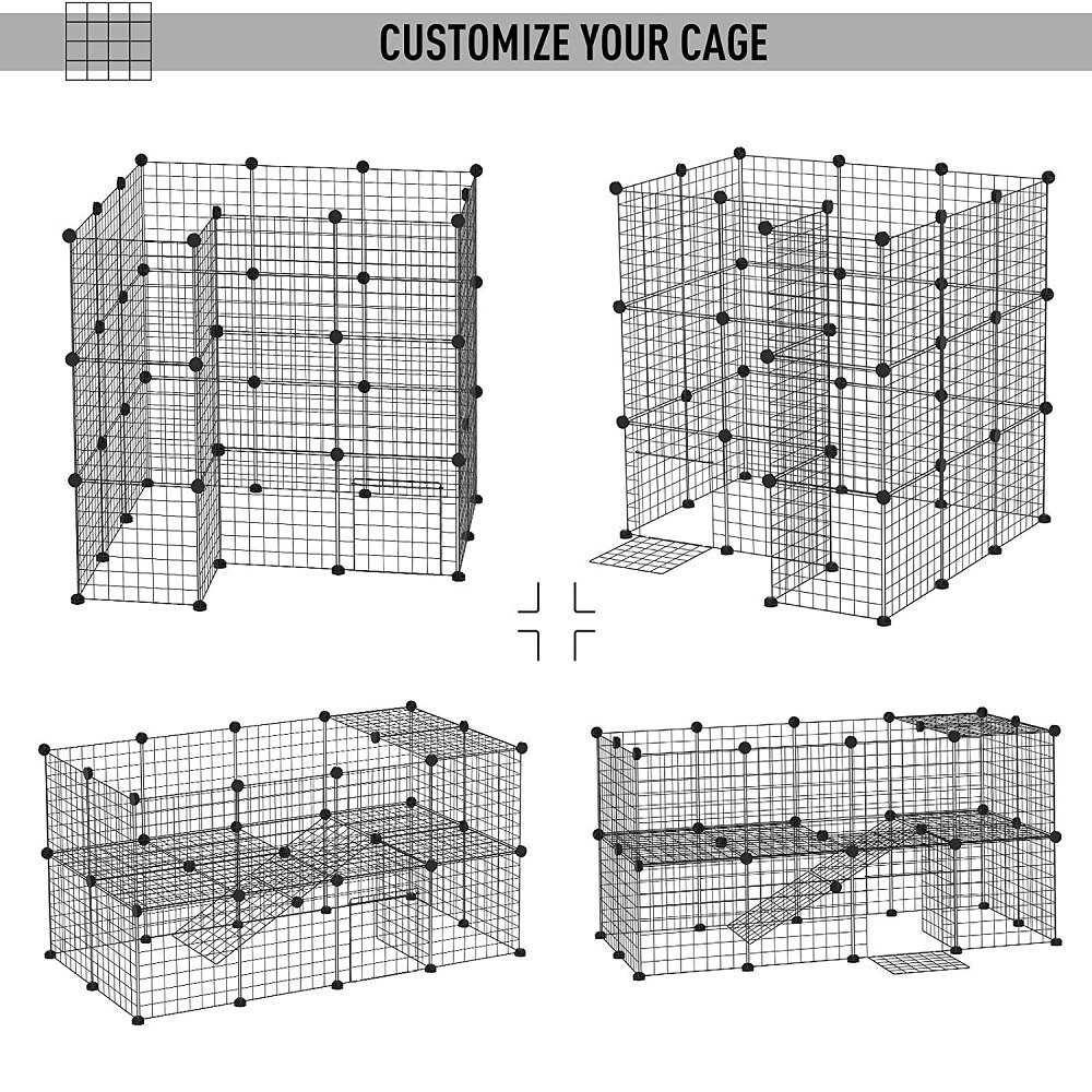 Parc de jeu pour chien, bricolage, Cage pour petit Animal, fil métallique, intérieur et extérieur, Cage Portable pour chien, lapin, chiot, furet, cochon d&#39;inde
