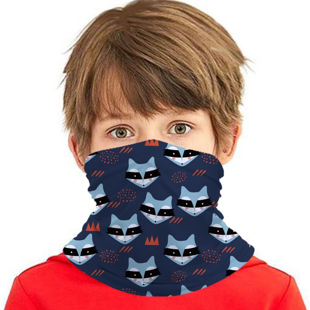 Tegneserie bjørn ræv børn hoved/ansigt/maske hals bandana tørklæde dobbelt-brug magic tube hovedtørklæde cykling sport hovedbeklædning turban balaclava: D