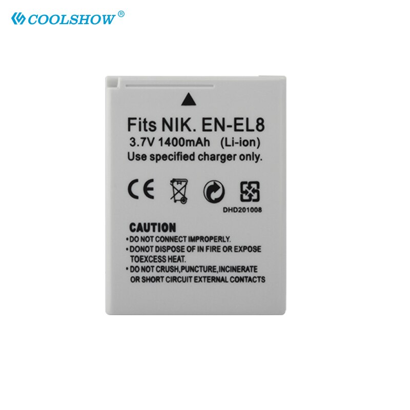 EN EL8 ENEL8 Battery 1400mAh for Nikon COOLPIX P1 P2 L1 L2 S1 S2 S3 S4 S5 S6 S7 S7C S8 S9 S51 S50 S52 EN-EL8 Camera Batteries