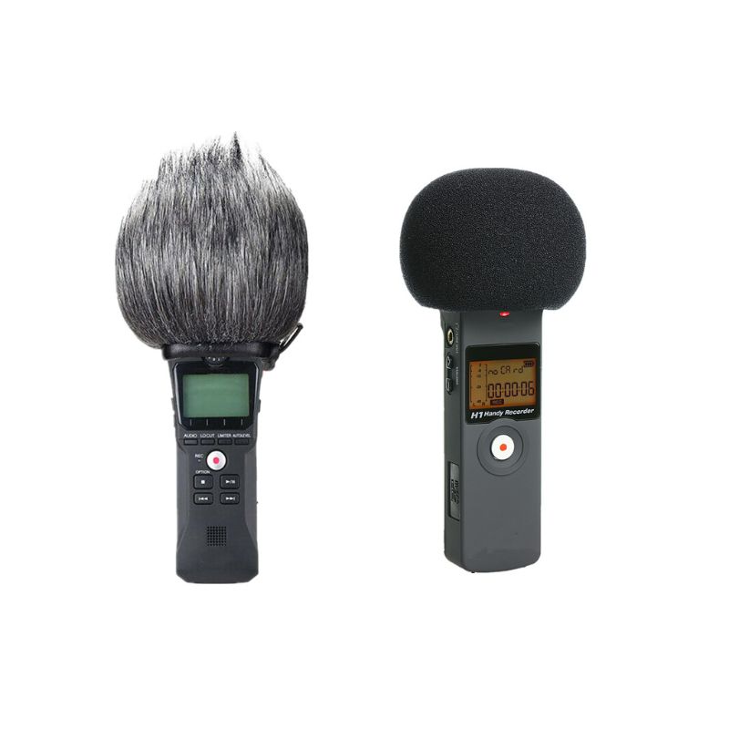 Furry forrude muffedæksel skumfilter mikrofon vindtæt dæksel til zoom  h1