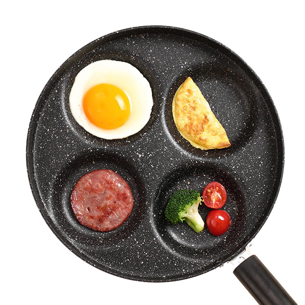Mini Four-hole Fried Egg Pan Cookware Pancake Nonstick Frying Pan Egg Cooker Omelette Pan For Breakfast Cooking Kitchen