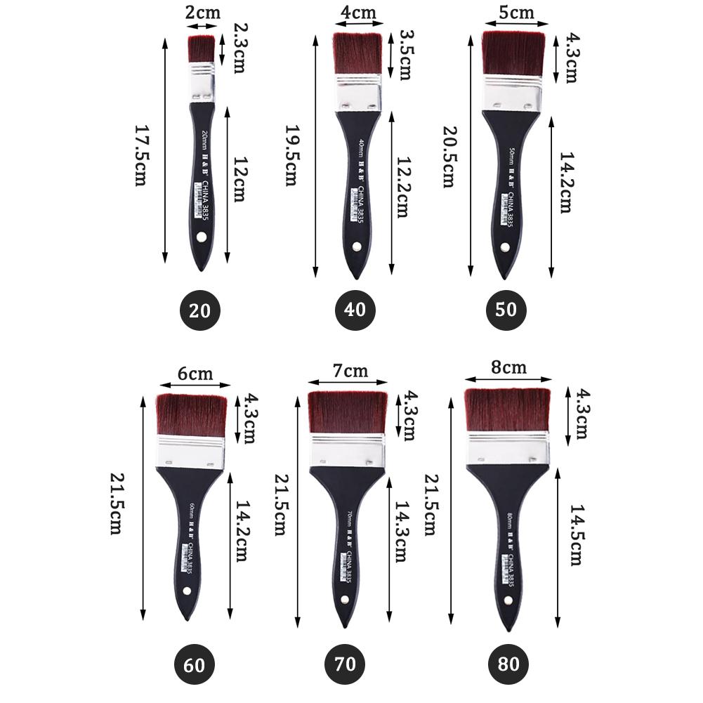 Kunstner malepensel sett nylon veggmaler pensel olje pensel for maling nybegynnere elskere