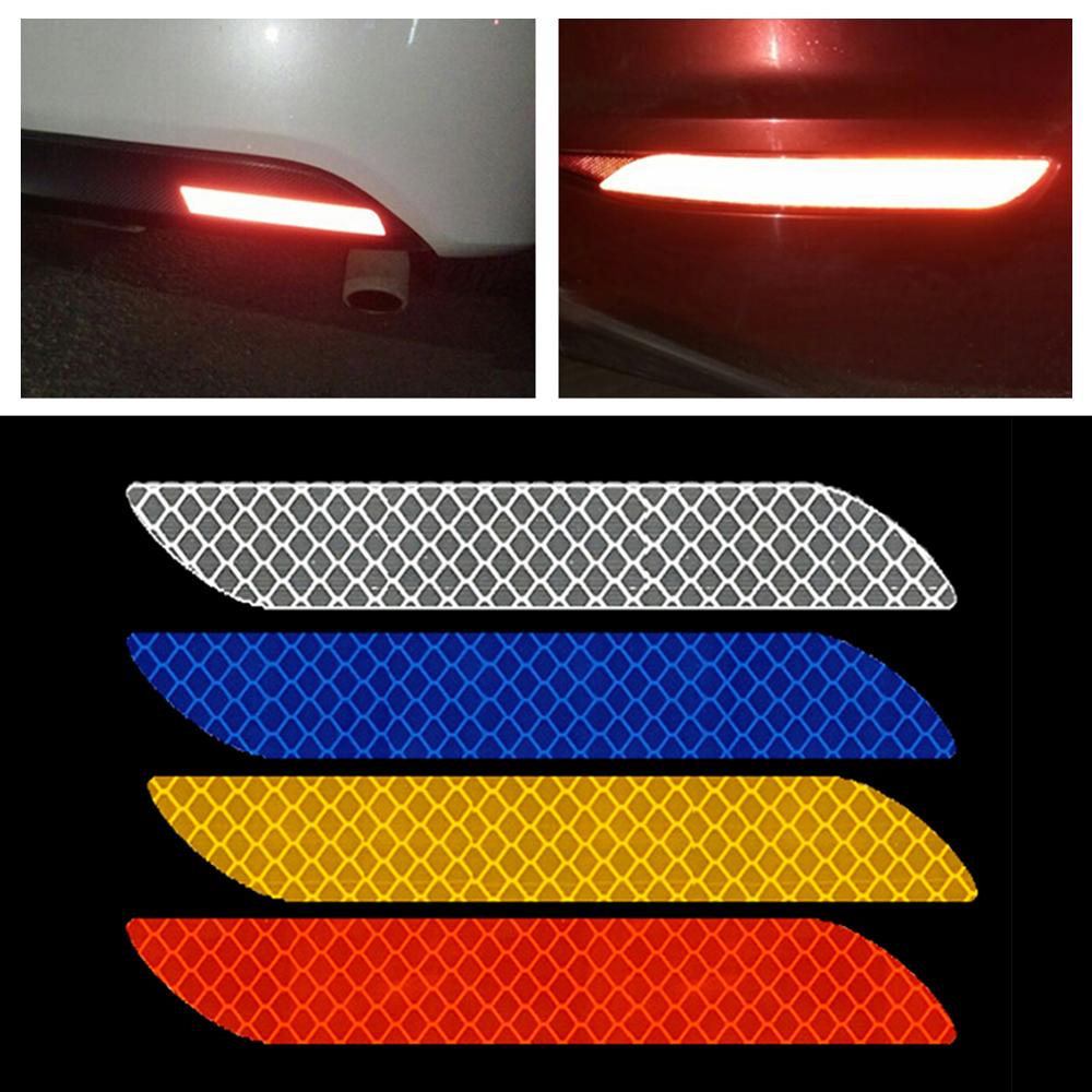 Autocollant réfléchissant universel pour voiture, 2 pièces, Paster d&#39;avertissement de sécurité, décoratif pour barre arrière de voiture résistant à l&#39;eau pour les besoins de sécurité routière
