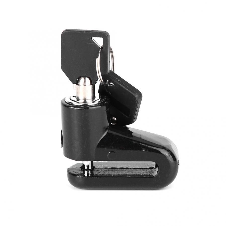 bike lock metal bicycle anti-theft lock portable anti-corrosion motorcycle electromobile disc brake lock bicycle accessories: Black