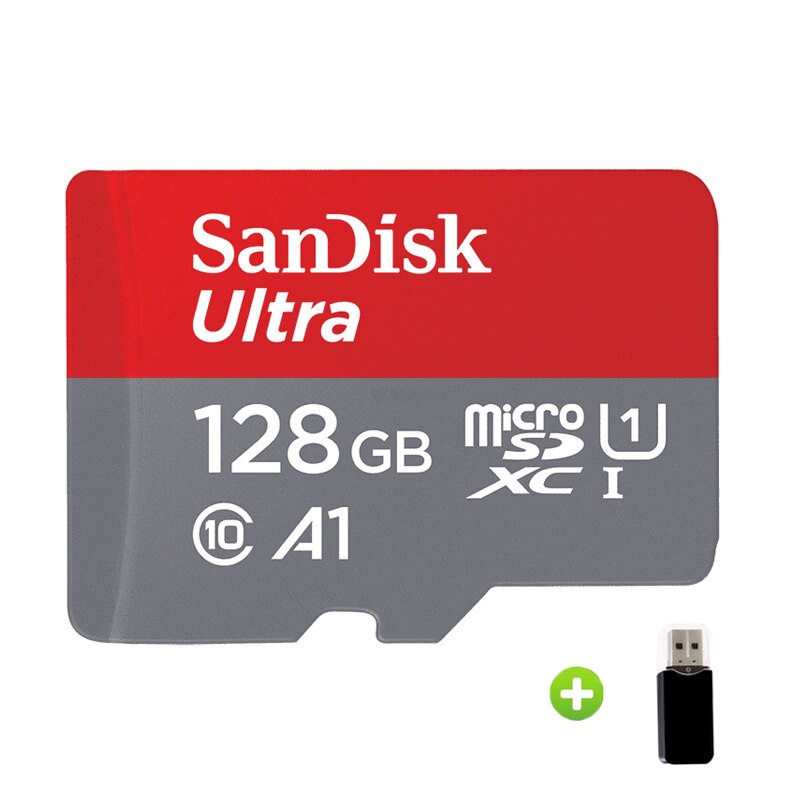 SanDisk Speicher Karte 64G 128G 16G SDHC EVO plus MicroSD Micro SD C10 4K TF Trans flash 32 GB Klasse 10 Telefon Karten für go pro: 128GB-Card Reader