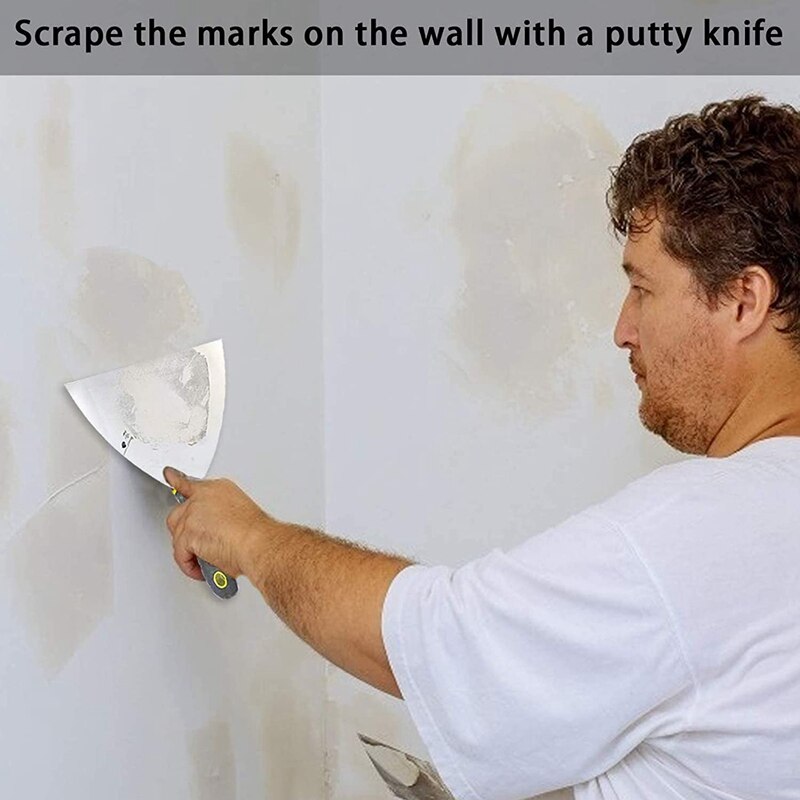 HLZS-6Pcs Putty Knife Set Stainless Steel Spatula Spackle Knife Rustproof Putty Knife Spatula for Scraping Walls