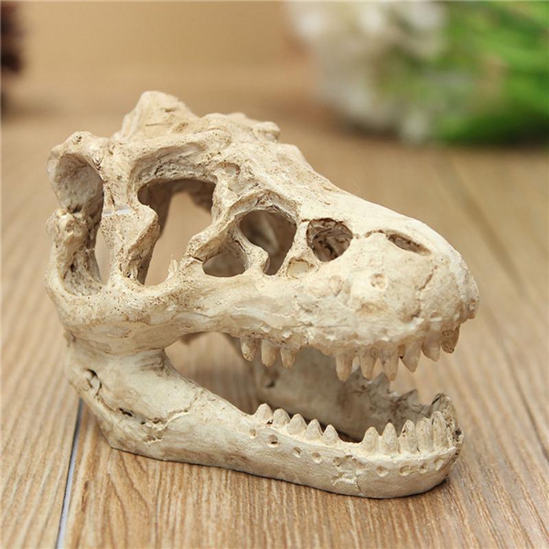 1 stk drage harpiks akvarium/terrarie dekoration krokodille kranie til akvarium harpiks ornament dekorere dit akvarium