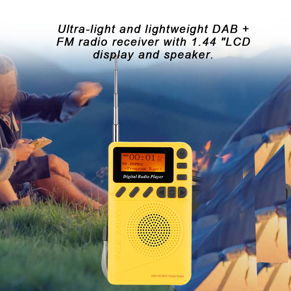 Digital DAB Radio Digital Stereo Receiver Mini Pocket Digital DAB+FM Radio Stereo Receiver Digital Radio with Reader MP3 Player