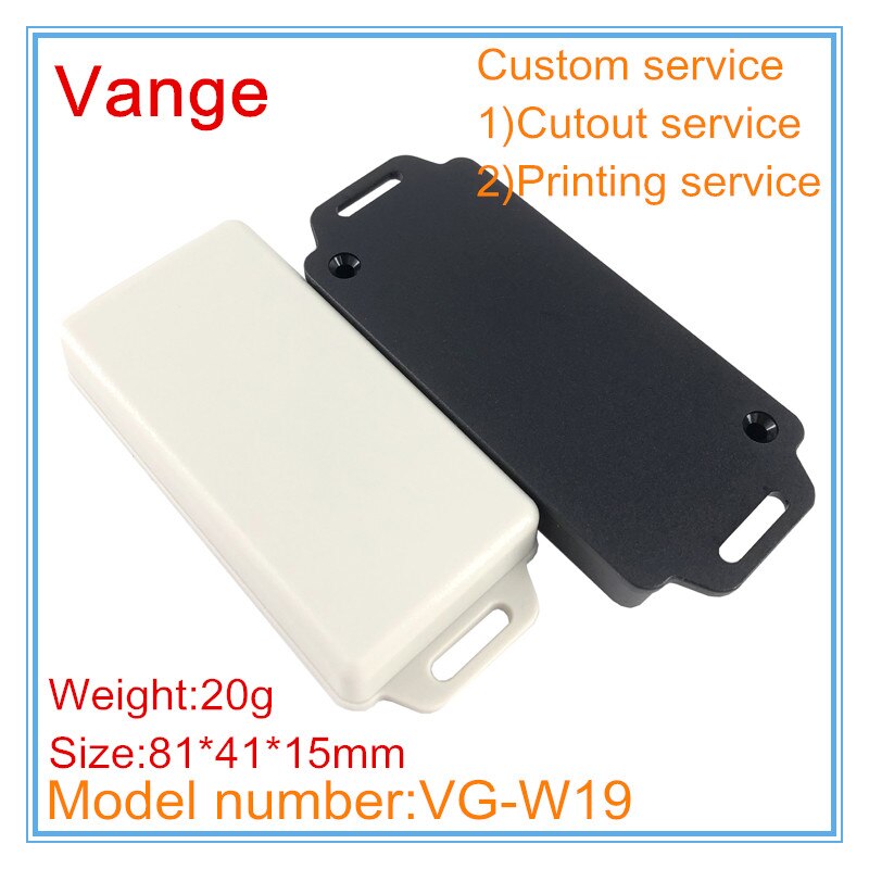 2pcs/lot mold making injection IP54 wall-mounted ABS plastic project box diy enclosure for PCB 81*41*15mm