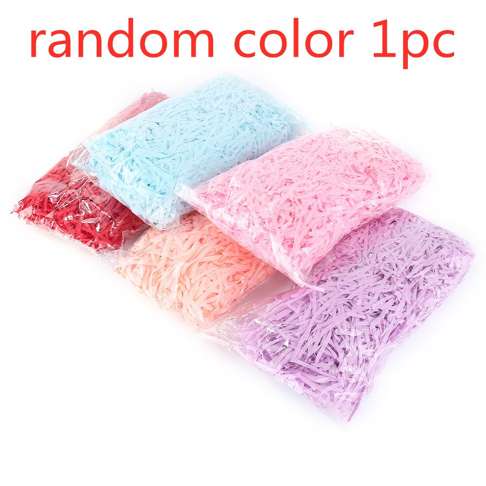 20g rafia yute boda arrugado y triturado papel confeti embalaje de dulces Material caja relleno decoración de de cumpleaños: random color 1oc