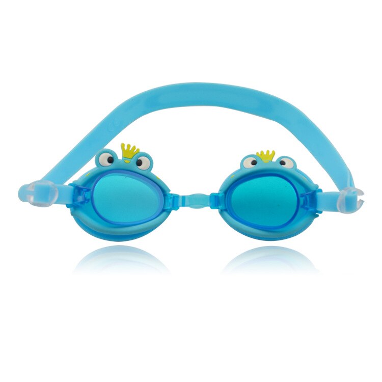 Mystyle Zwembril Kids Cartoon Kikker Hd Waterdicht Anti-Fog Kinderen Zwembril 4 Kleur Swim Bril Voor Jongens meisjes: Sky Blue