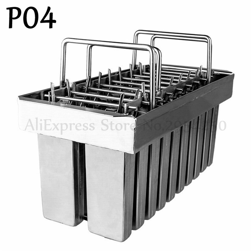 Stainless Steel Commercial DIY Popsicle Molds 20 Cells Ice Pop Mold Maker Accesorios Kitchen Ice Cream Bar Moulds 6 Options: P04