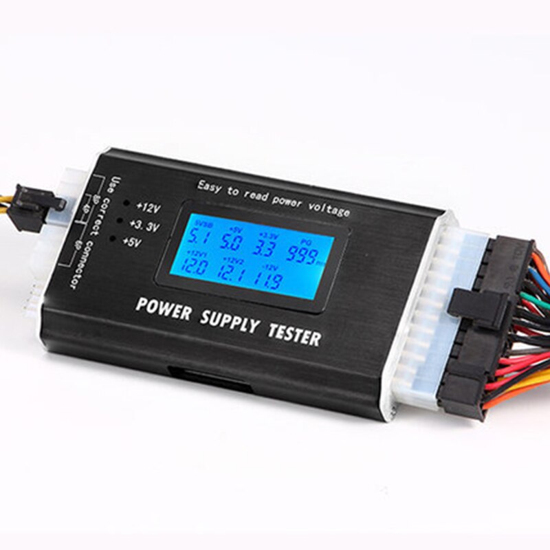 Panel Digital medidor de vatios de potencia Monitor voltaje KWh voltímetro amperímetro PC computadora 20/24 Pin Tester herramientas
