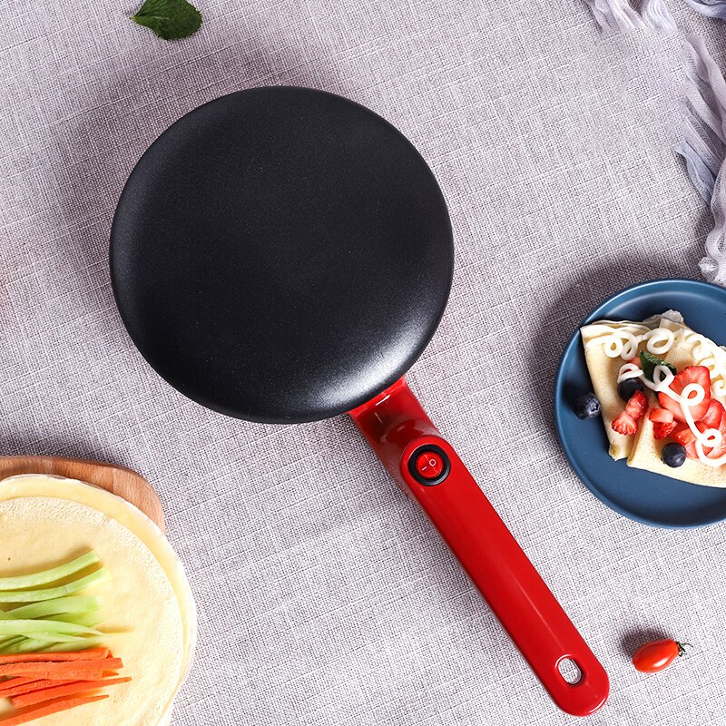 Máquina de tortitas eléctrica para hacer Crepes, plancha antiadherente para hornear, hacer tartas, utensilios de cocina, sartén