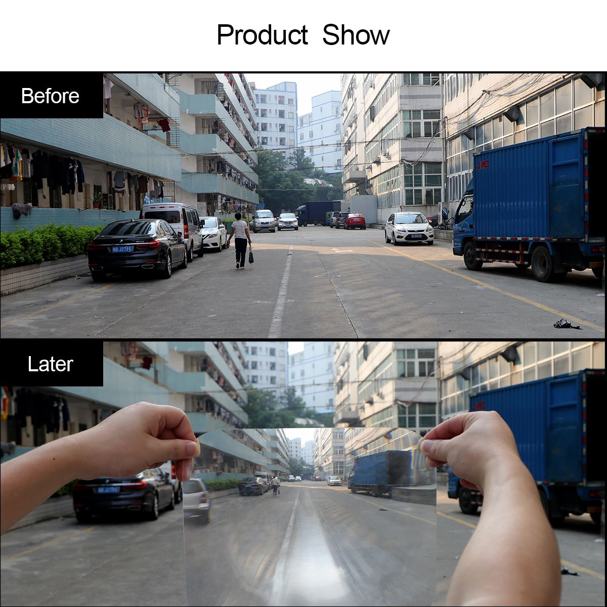 Car Reversing Wide-Angle Rear-View Mirror Fresnel Mirror 8 * 10 Inches Glass Pocket For Lens Reading