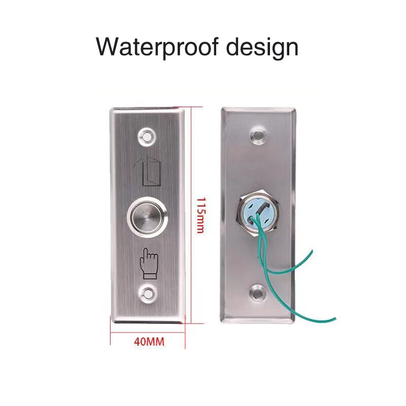 Waterproof Stainless Steel Exit Button Push Switch Door Sensor Opener Release For Lock Access Control Home Security Protection
