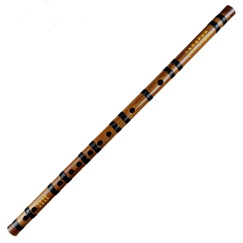 Flauta de bambú con instrumentos musicales, instrumento tradicional chino de viento de madera, no Xiao, Shakuhachi, dizi, negro y rojo: brown