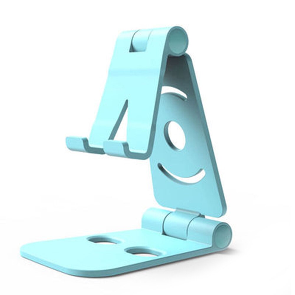 Soporte plegable doble para teléfono, soporte Universal para teléfono móvil: Azul