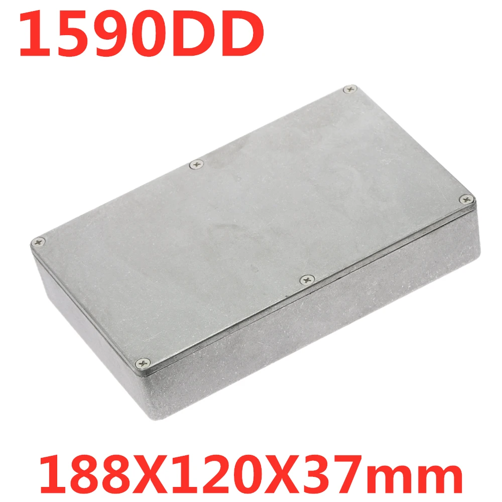 Aluminiumschassi för Gitarr Effektpedal Stil 1590 - Olika Storlekar: 1590dd 188 x 120 x 37mm