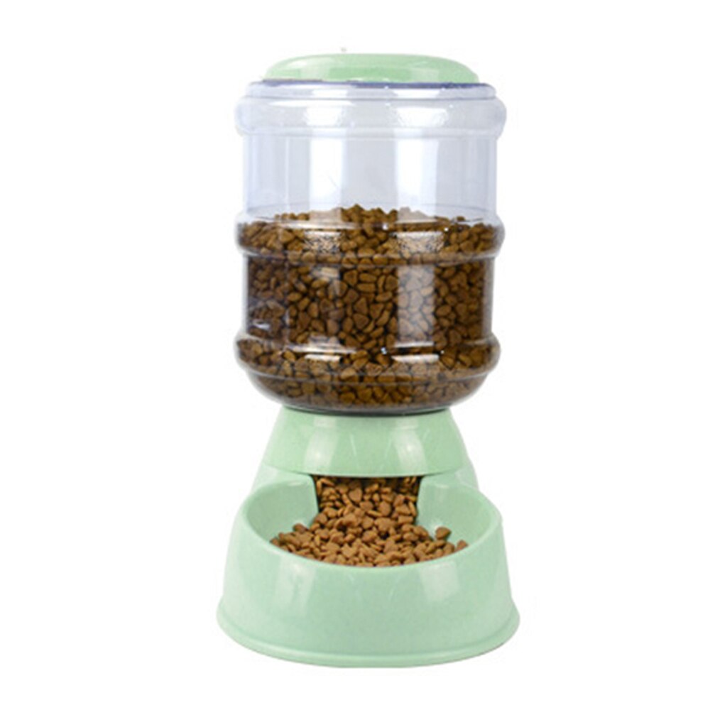 Pet Dog Automatic Water Feeder 3.8L Food Storage Bucket Cat Water Fountain Dispenser Small Pet Watering Supplies Random Color: Green feeder