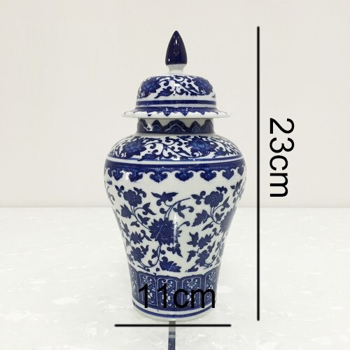 Tetera de cerámica de porcelana azul y blanca, decoración de granos de café y té, tanque de almacenamiento sellado, tanque de almacenamiento clásico para el Hogar, Nueva: C