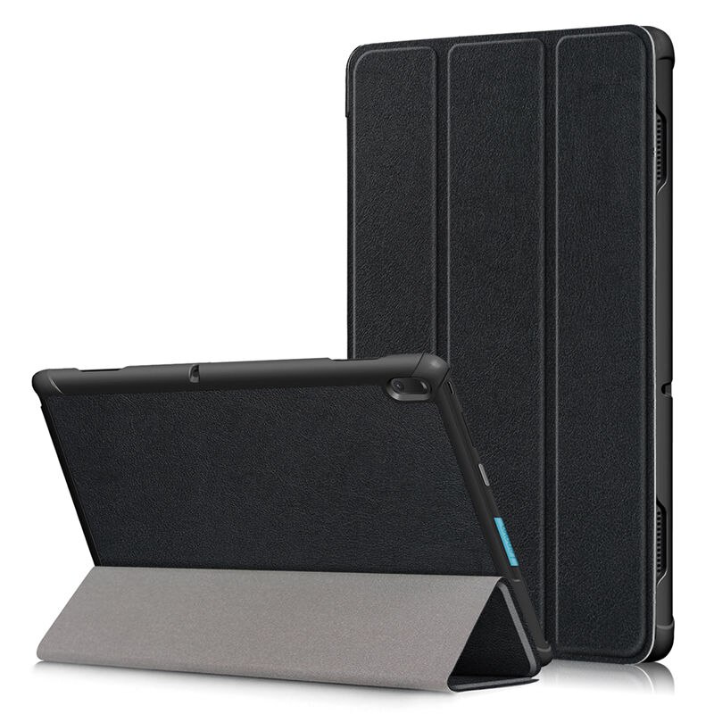 Ultra Slim Magnetic Folding abdeckung Fall Für Lenovo Tab E10 TB-X104F TB X104F PU Leder Stand Abdeckung Für Lenovo Tab e10 Funda fall: Black