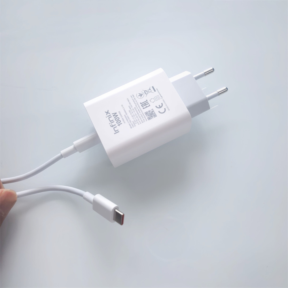 Infinix 100W EU Super Fast Charging Power Adapter 1M 6A PD Cable for Infinix Note 40 30 Zero 8 Ultra 30 X 12 40 30 Pro 30i