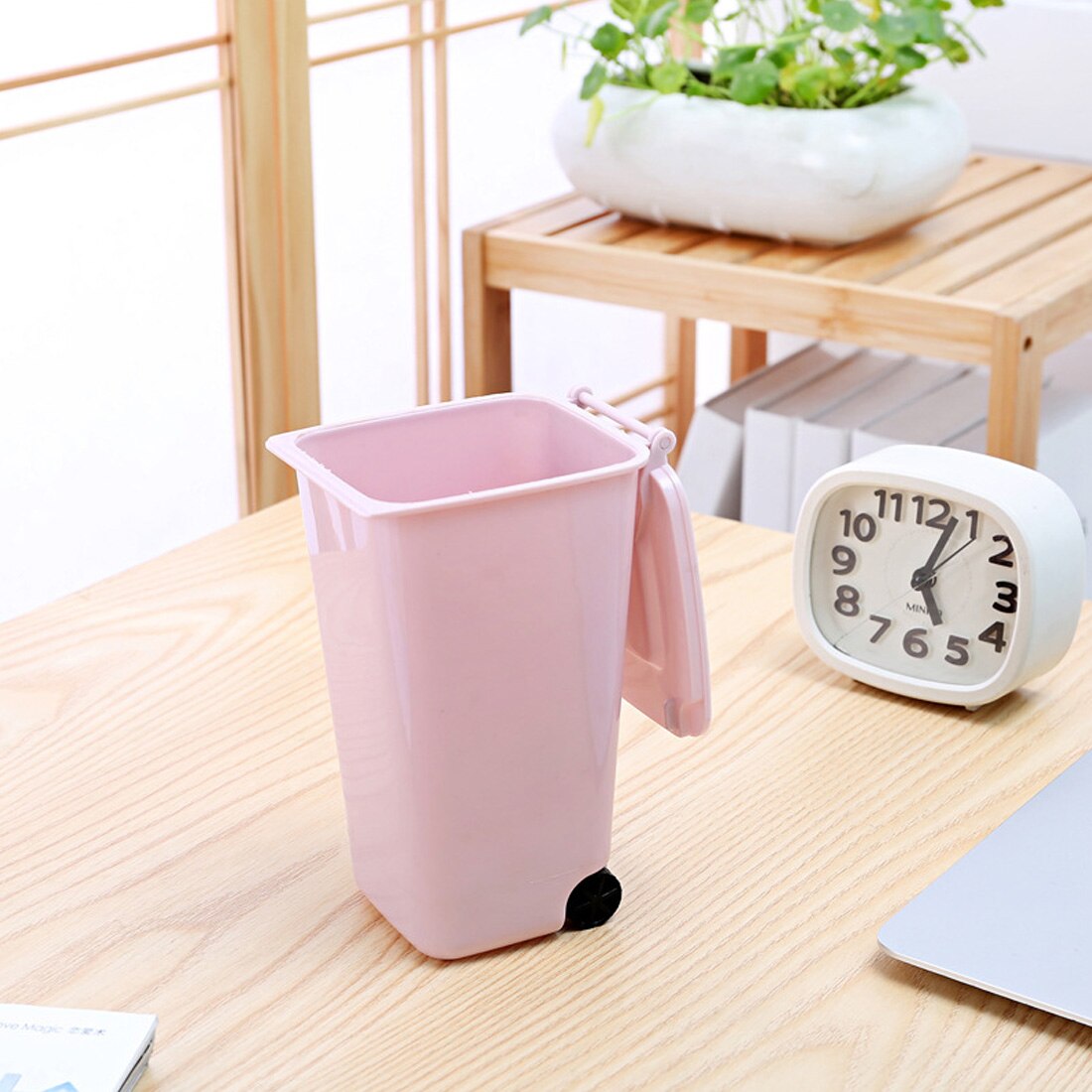 Haushalt Büro Liefert Kreative Wheelie Mini Mülleimer Schreibtisch Kunststoff Eimer Mülleimer Mini Abfall Mülleimer Kleine Schere Bleistift