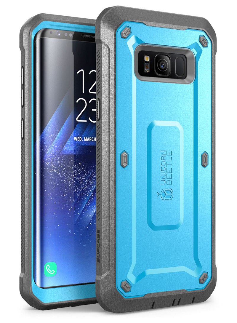 Voor Samsung Galaxy S8 Plus Case Supcase Ub Pro Full-Body Robuuste Holster Cover Met Ingebouwde Screen protector Case Voor Galaxy S8 +: Blue